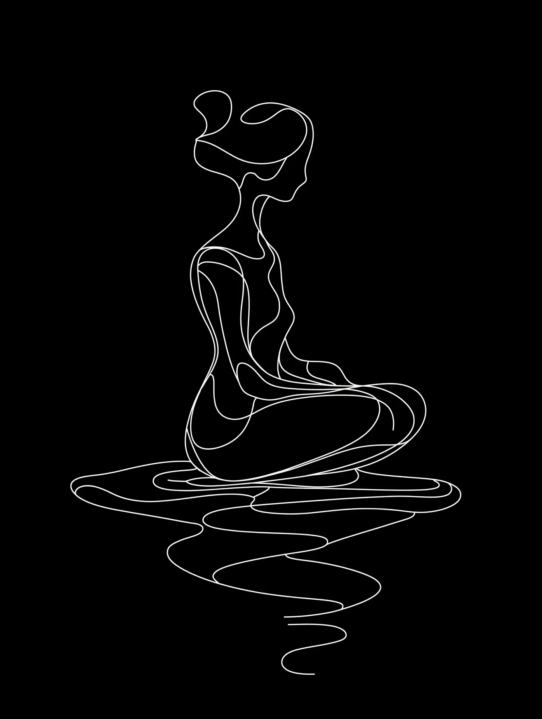 Minimalist Line Art Design Midjourney提示词