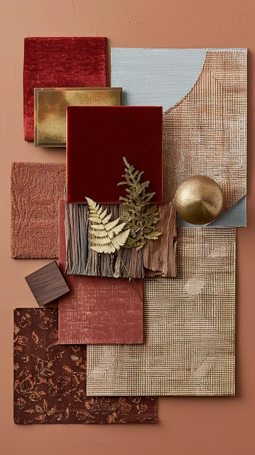 Minimalistic Mood Board Grid Midjourney提示词