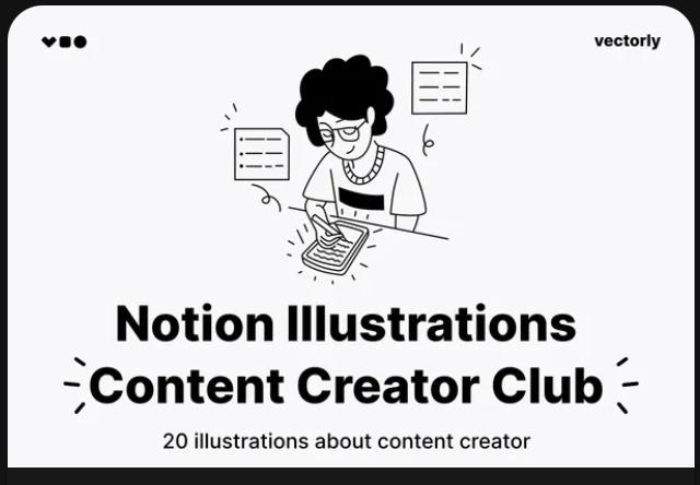 Notion Illustrations - Content Creator Club