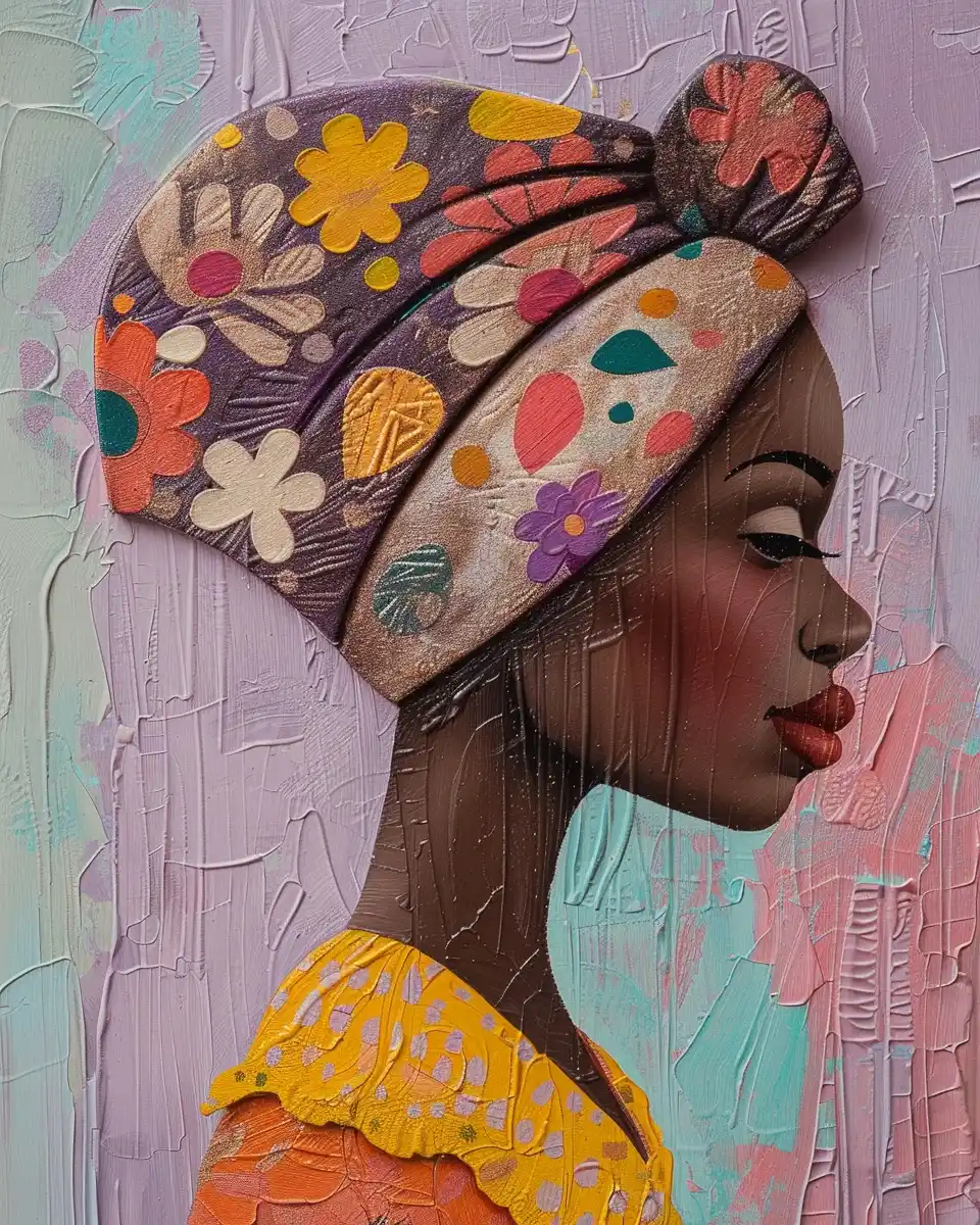 Mid-Century Kawaii Guinea Portrait Midjourney提示词