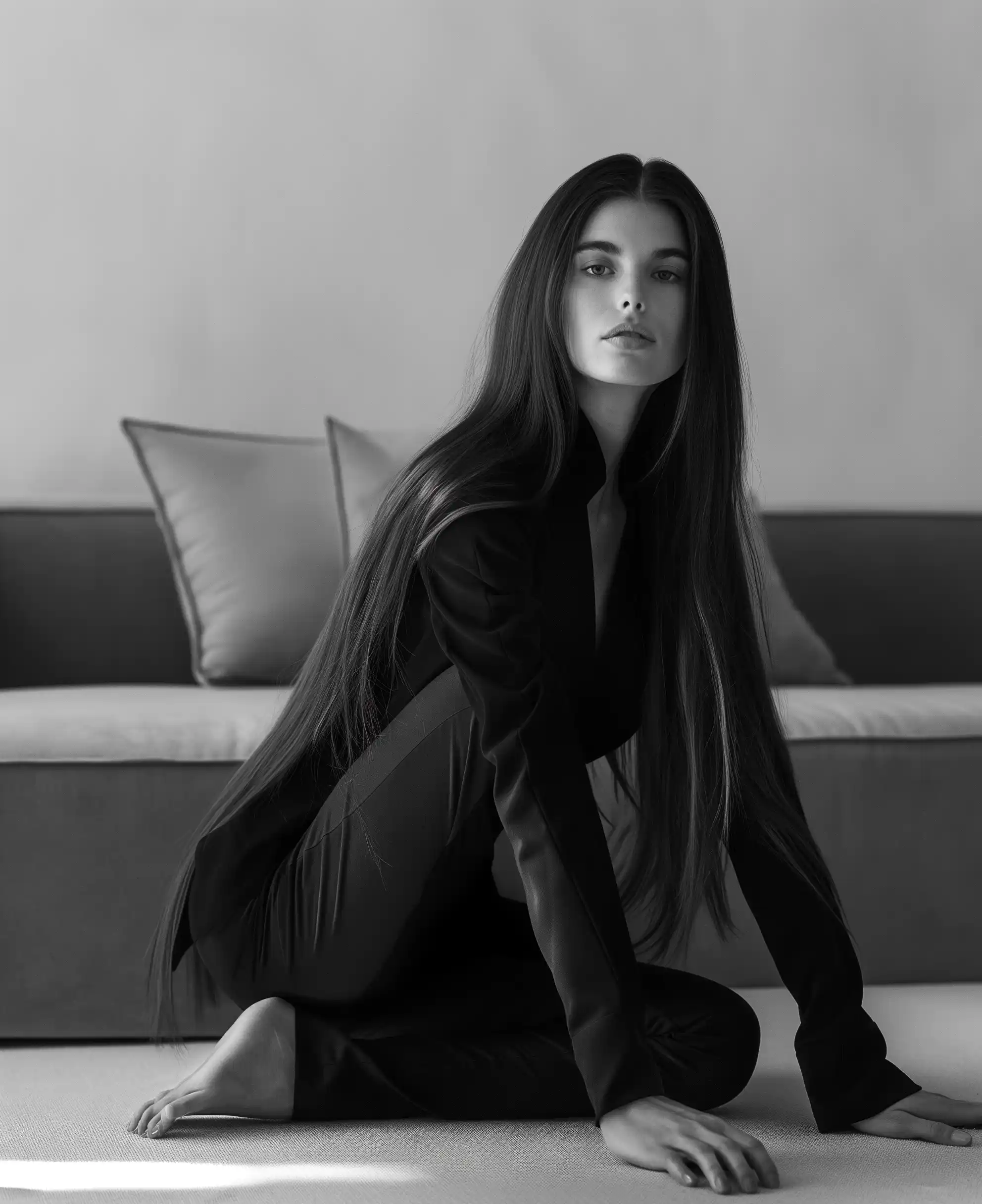 Monochrome Elegance Peter Lindbergh Midjourney提示词