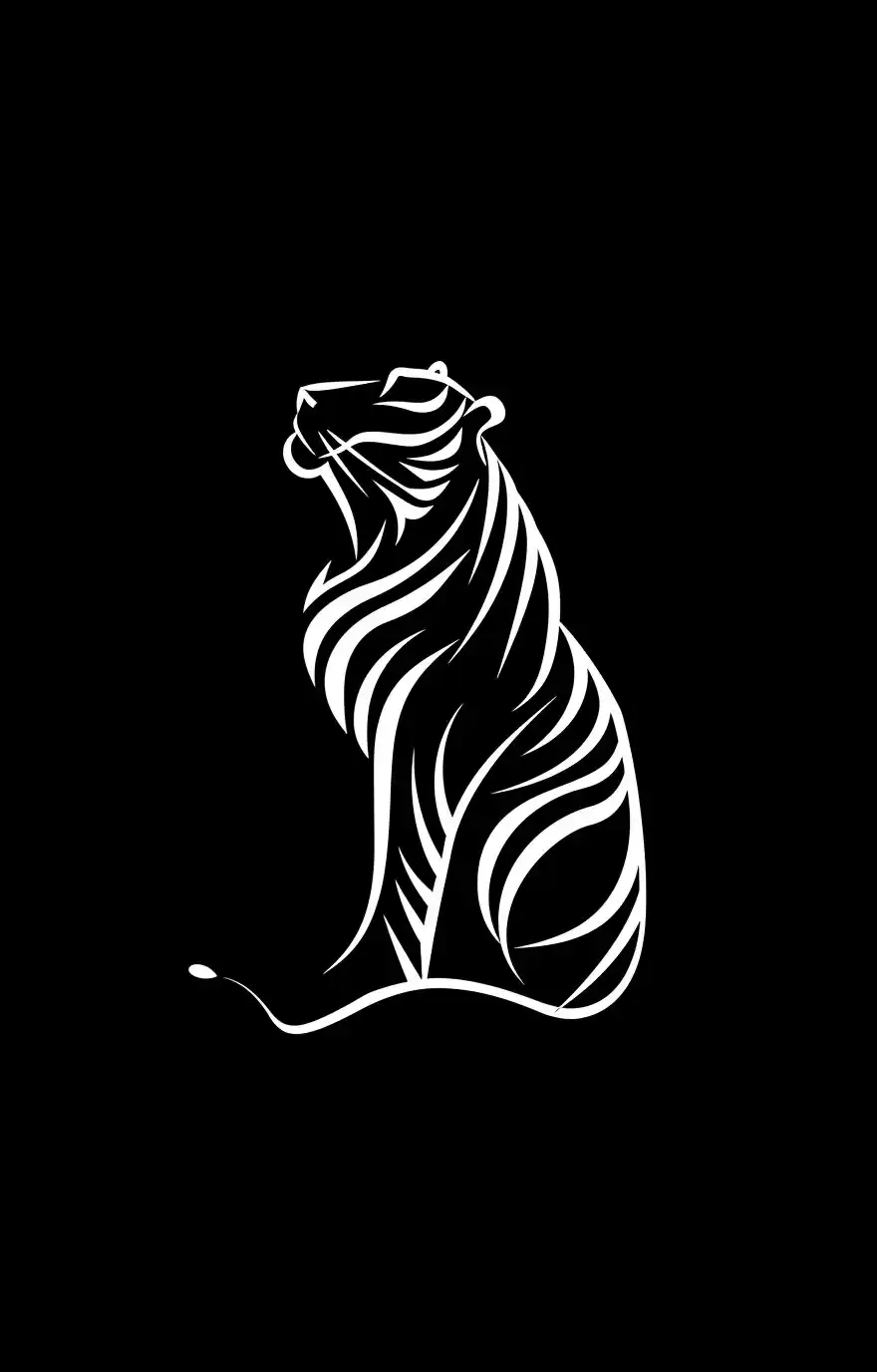 Stone Tiger Logo Art Midjourney 提示词生成效果