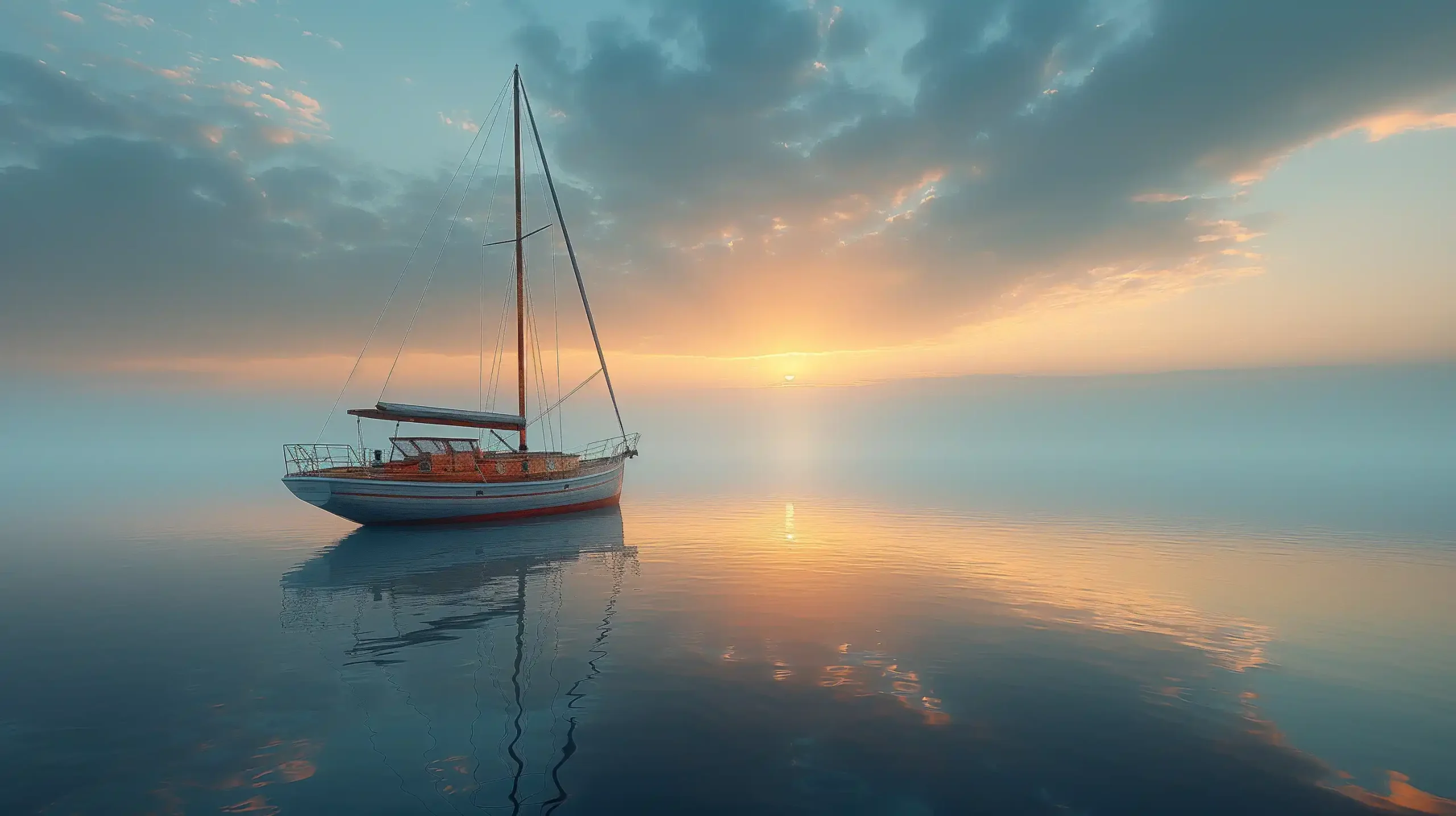 Ultra Realistic Wooden Sailboat Midjourney提示词
