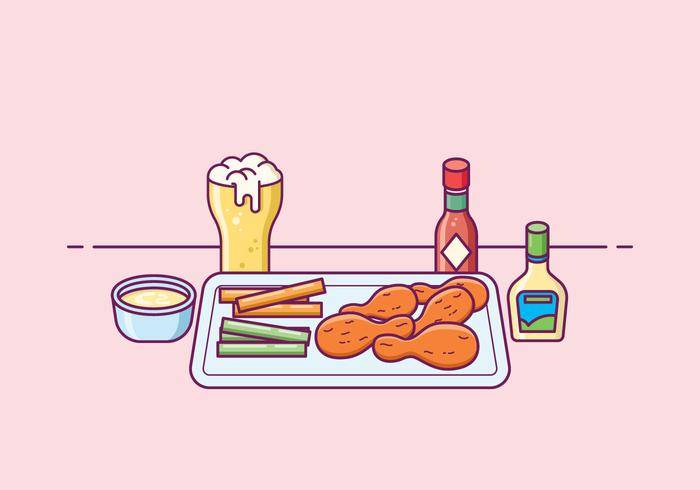 免费的布法罗翅膀插图