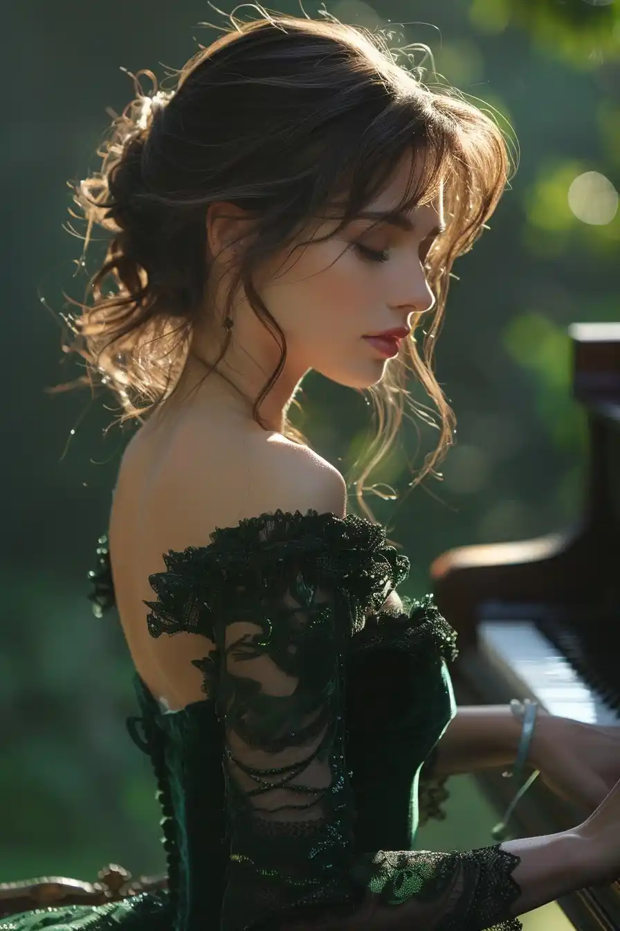 Piano Player Portrait Midjourney 提示词生成效果