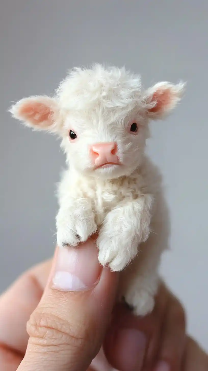 Realistic Miniature Highland Calf Midjourney提示词