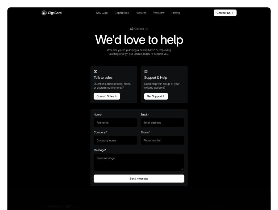 Giga - AI Landing Page Template