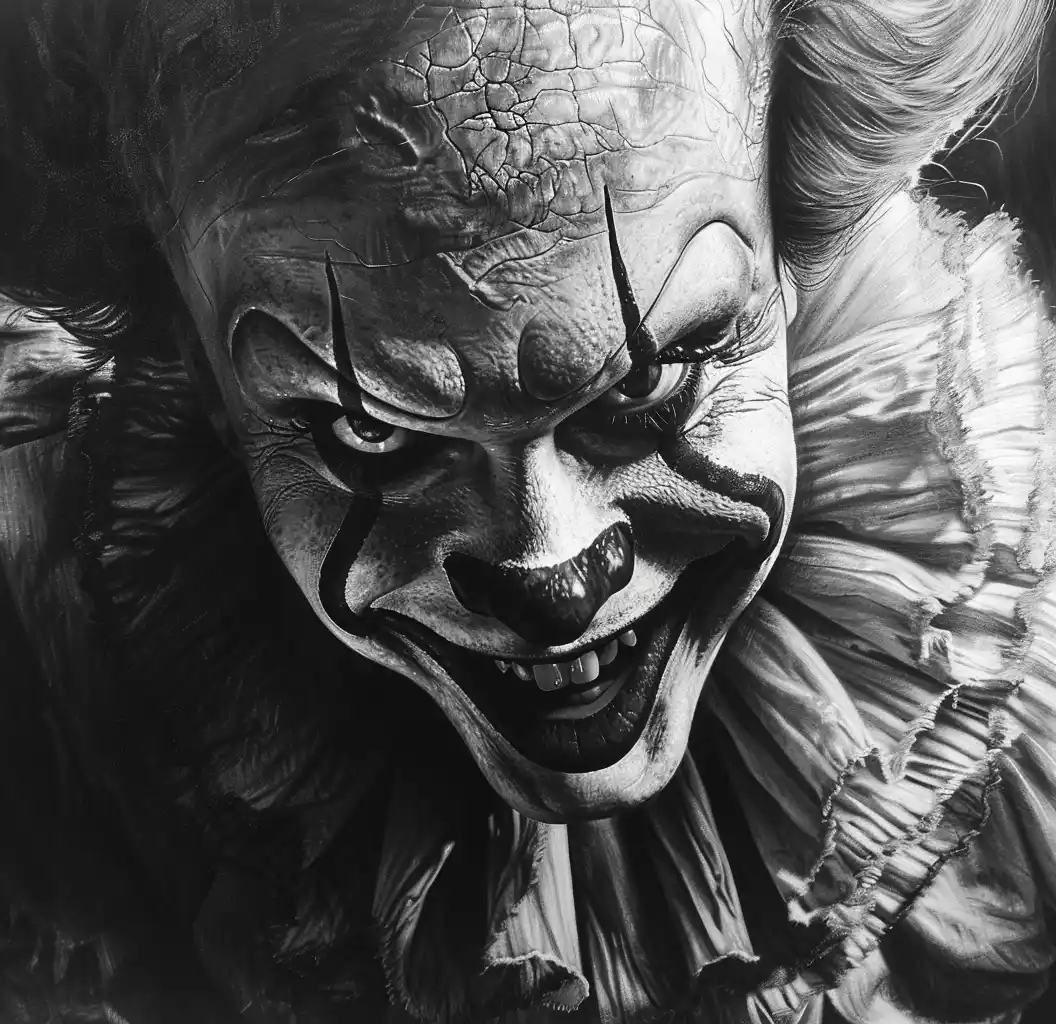 Realistic Clown Portrait Midjourney提示词