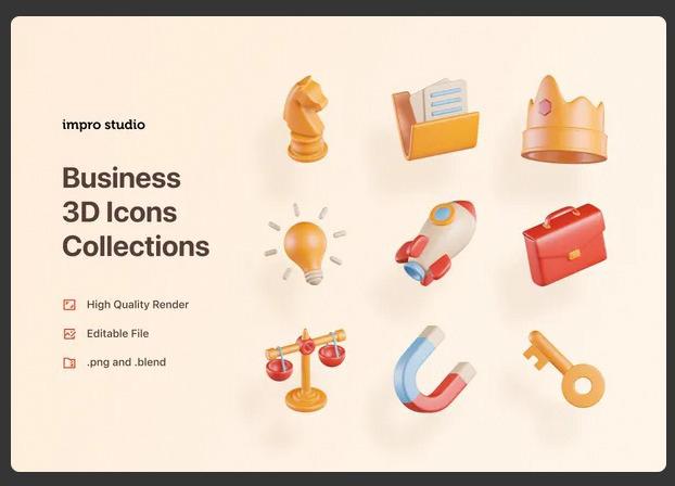Business 3D Icons