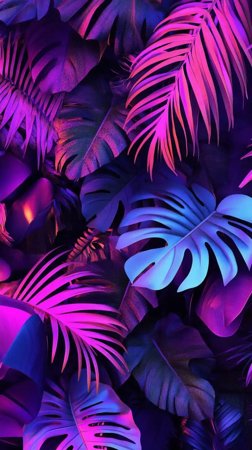 Neon Jungle Foliage AR Midjourney提示词