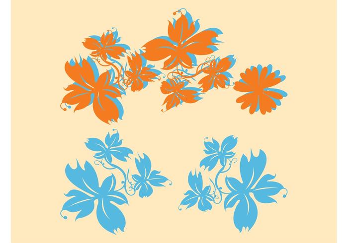 花剪影矢量
