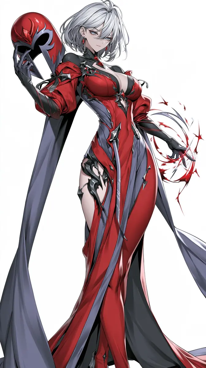 Female Magneto Character Illustration Midjourney提示词