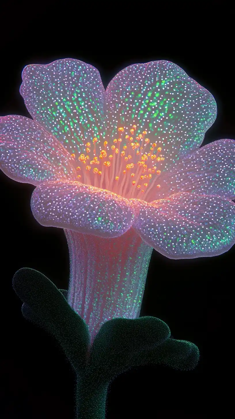 Night Blooming Flower Close-Up Midjourney提示词