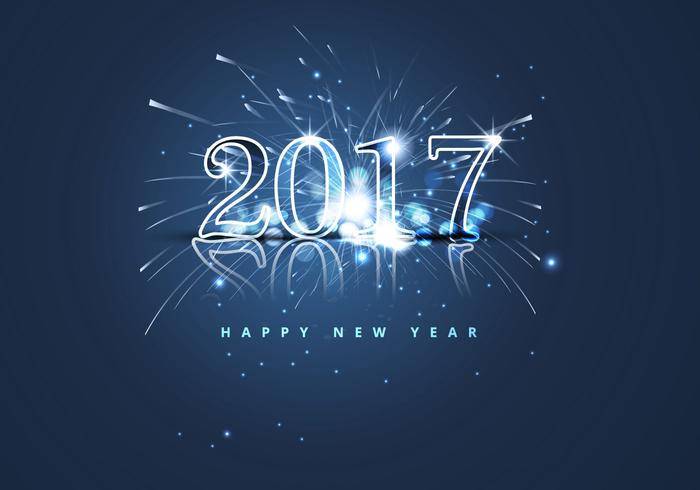 新年快乐2017年与火饼干