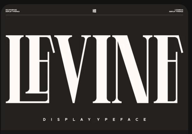 Levine - Display Font