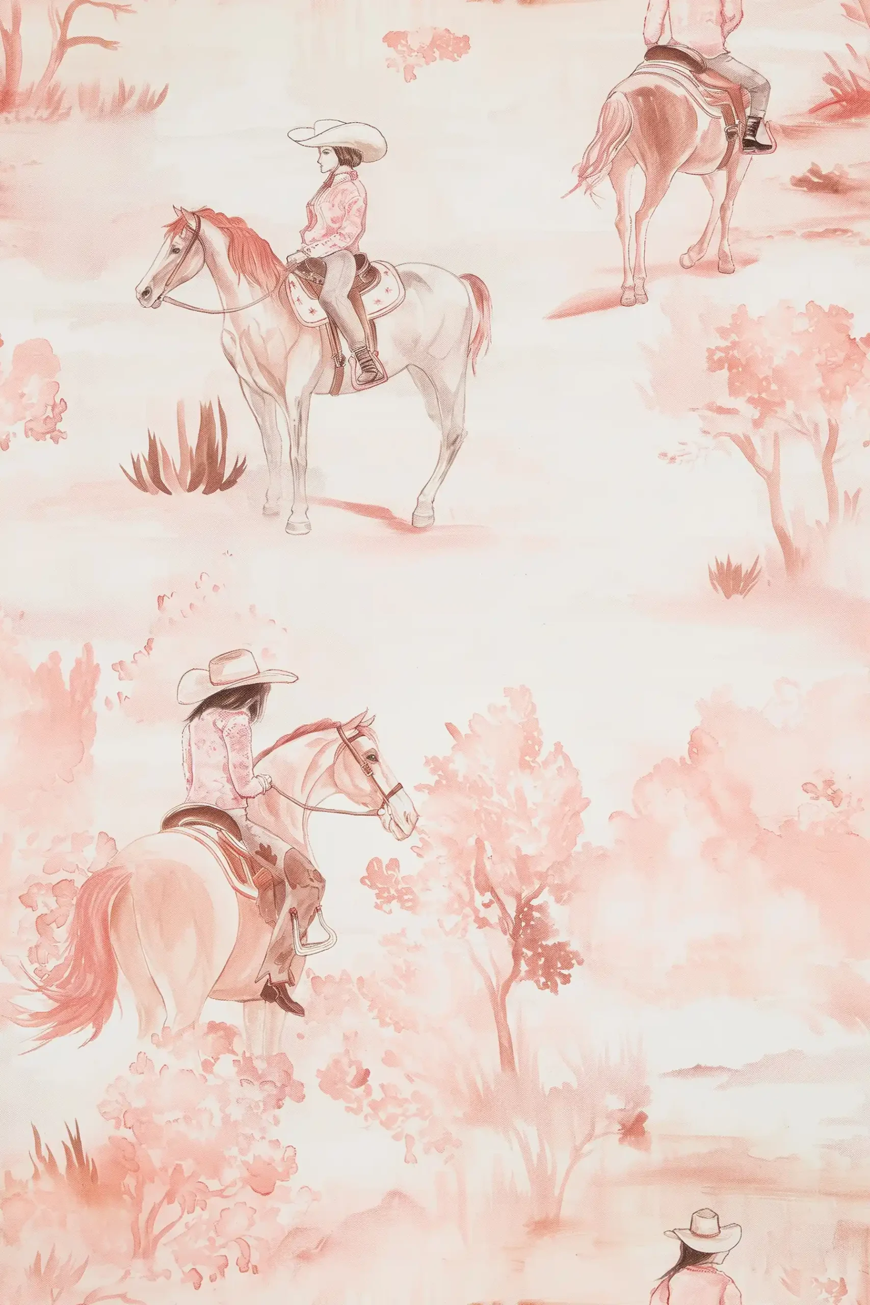 Cowgirl Toile de Jouy Midjourney提示词