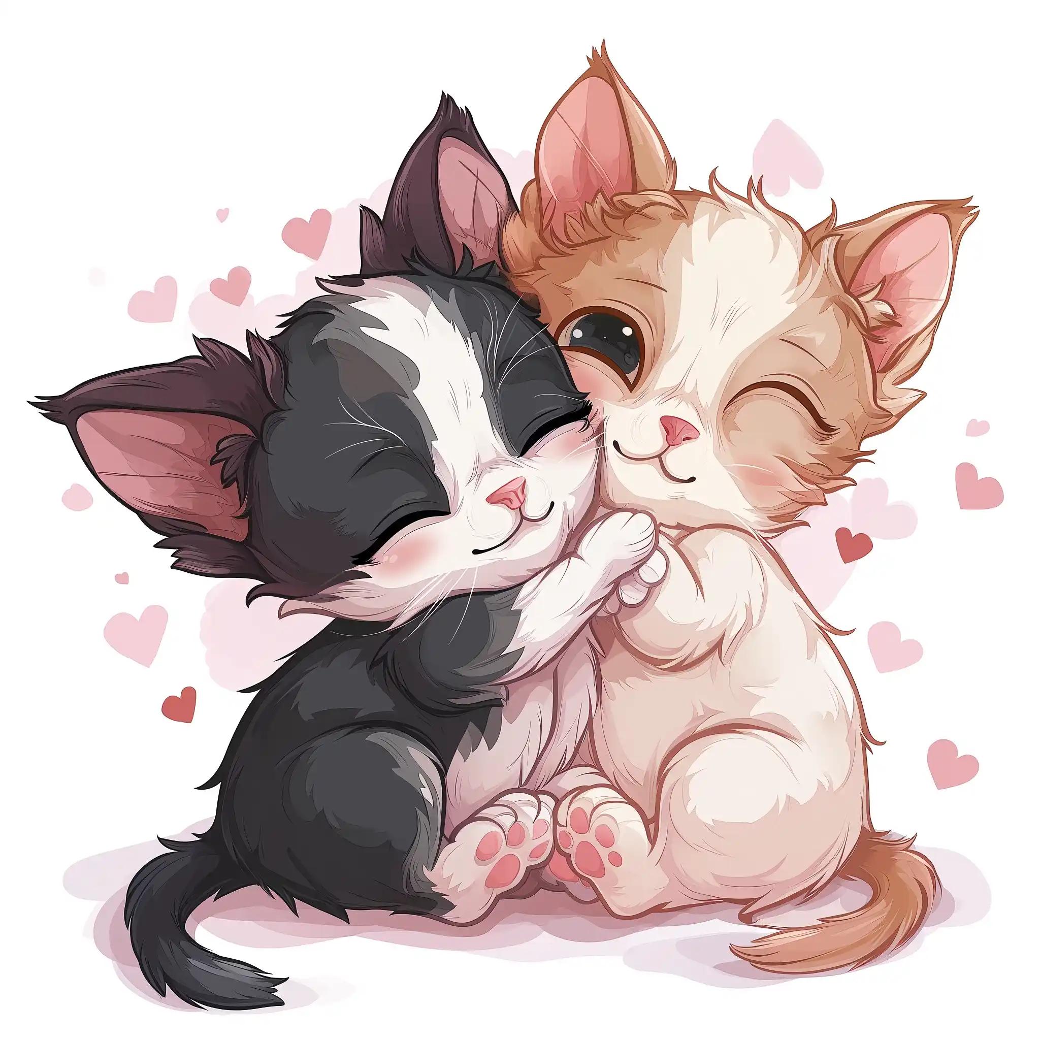 Chibi Kittens Valentines Anime Midjourney提示词