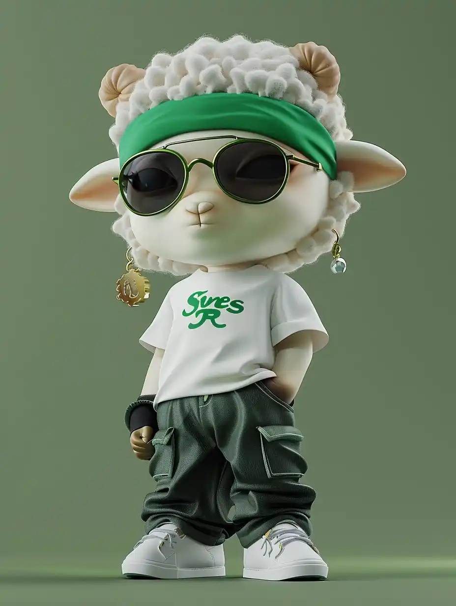 Chibi Sheep in Lind Box Style Midjourney提示词