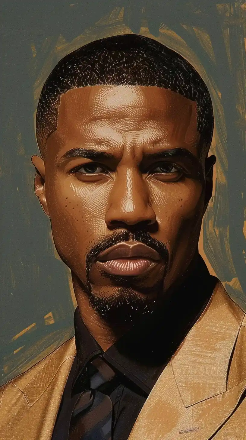 Hitman Michael B Jordan Sketch Midjourney提示词