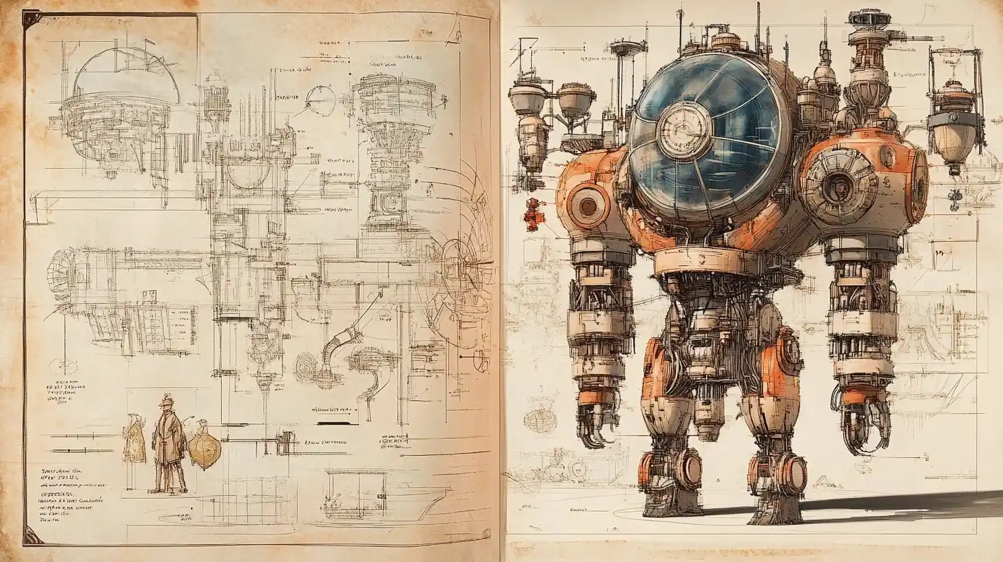 Medieval Engineering in Miyazaki Style Midjourney提示词