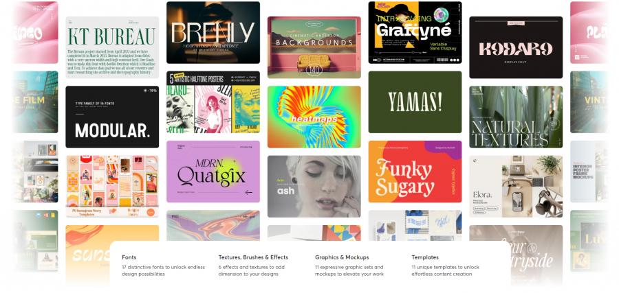 2023年的7月creativemarket.com网站分享价值高达 1000 美元的素材资源打包下载