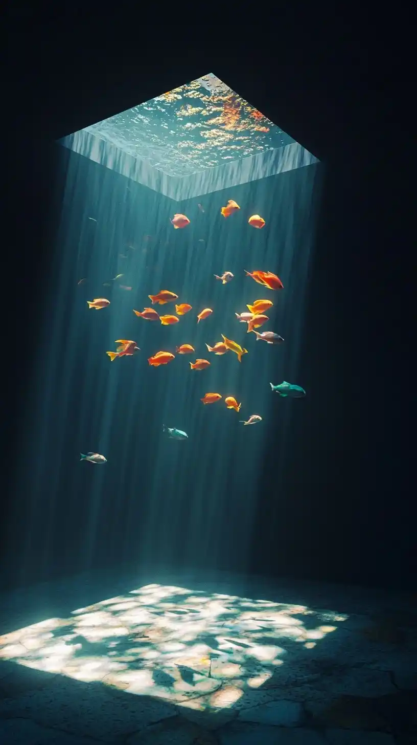 Colorful Fish in Skylight Midjourney提示词