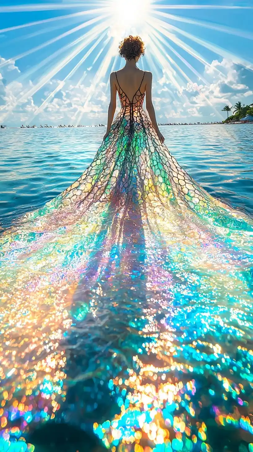 Mandelbrot Rainbow Beach Portrait Midjourney提示词