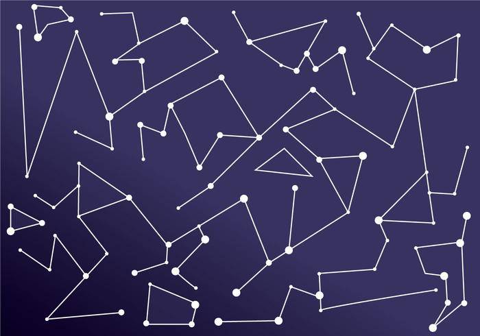 星座多边形背景矢量
