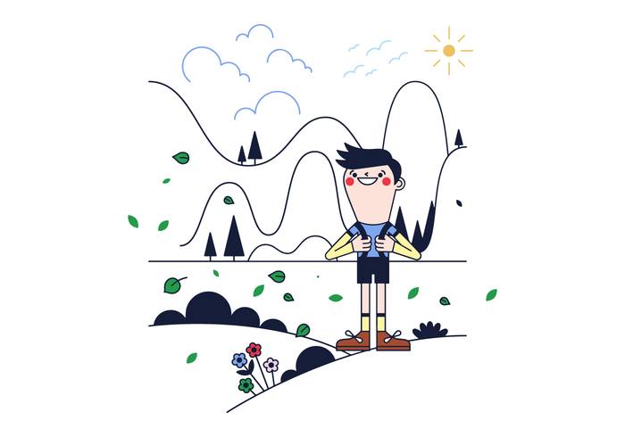 免费徒步旅行矢量