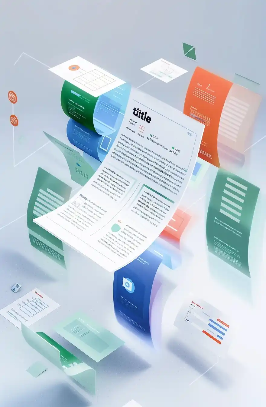 Dynamic Floating Documents Midjourney 提示词生成效果