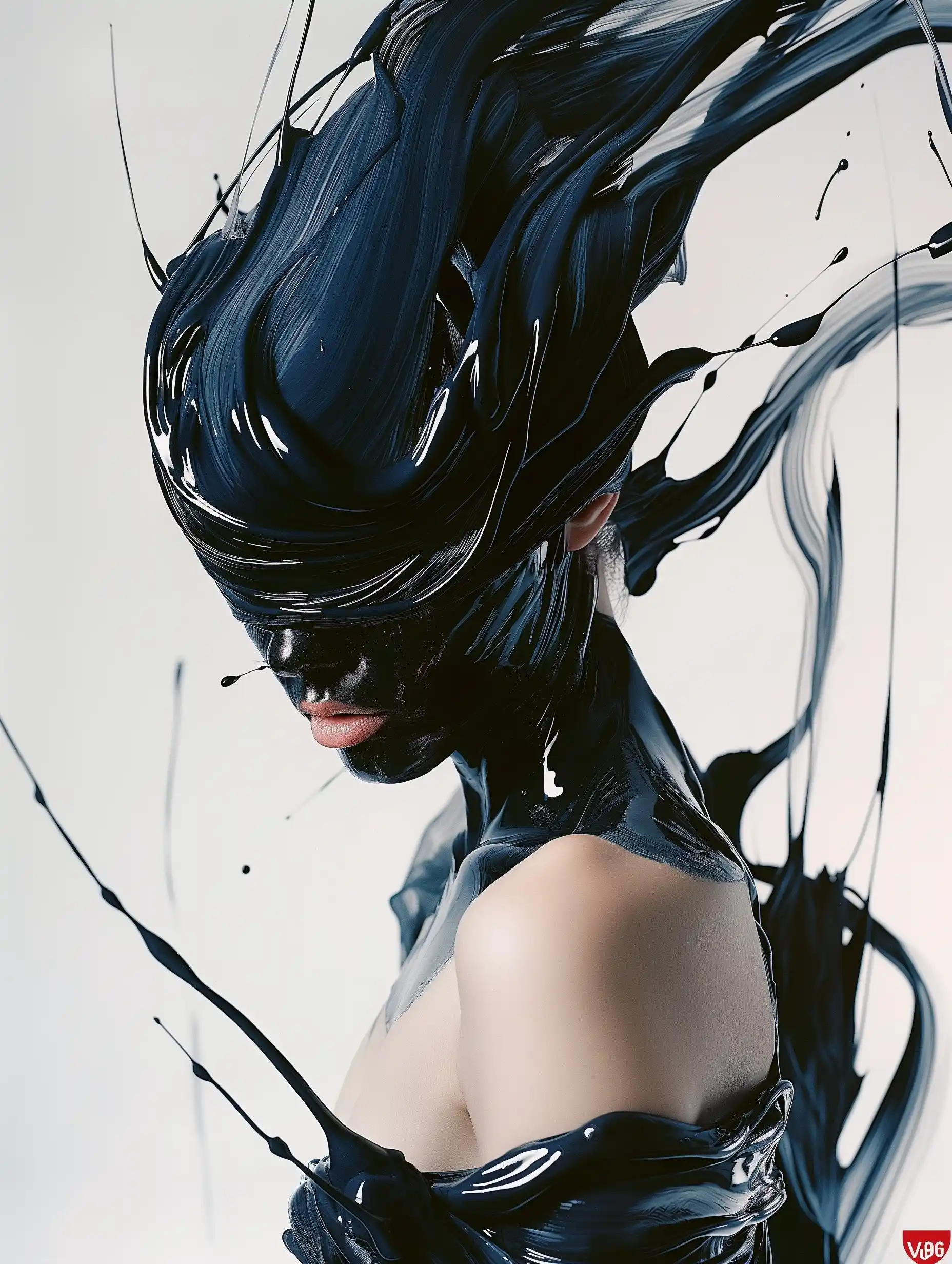 Robotic Fashion Editorial Midjourney提示词