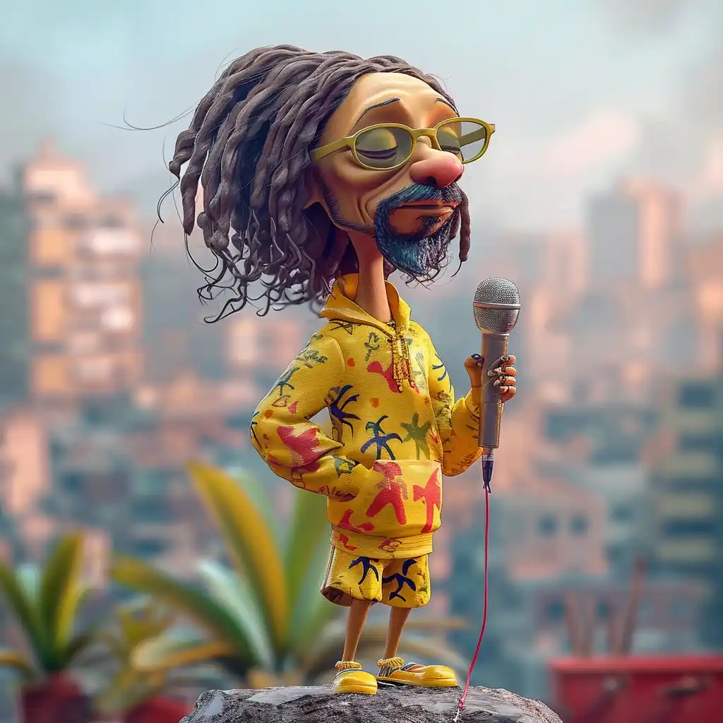 Caricature Snoop Dog 3D Midjourney提示词