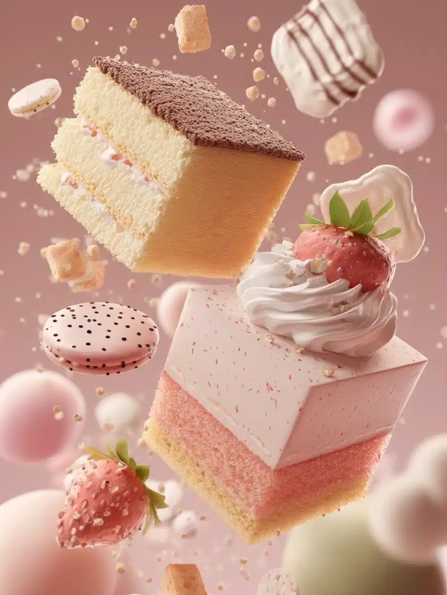 Kawaii Dessert Festival Poster Midjourney提示词