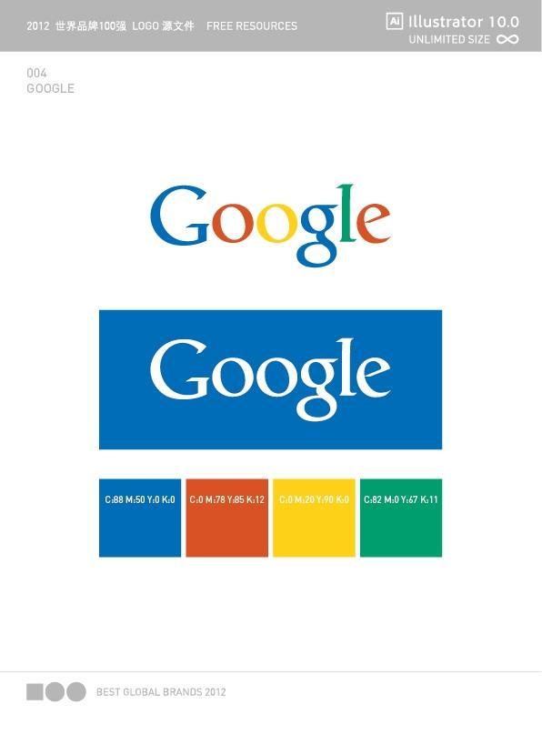 2012 世界品牌100强logo源文件 004 google 谷歌 - nicepsd 优质设计