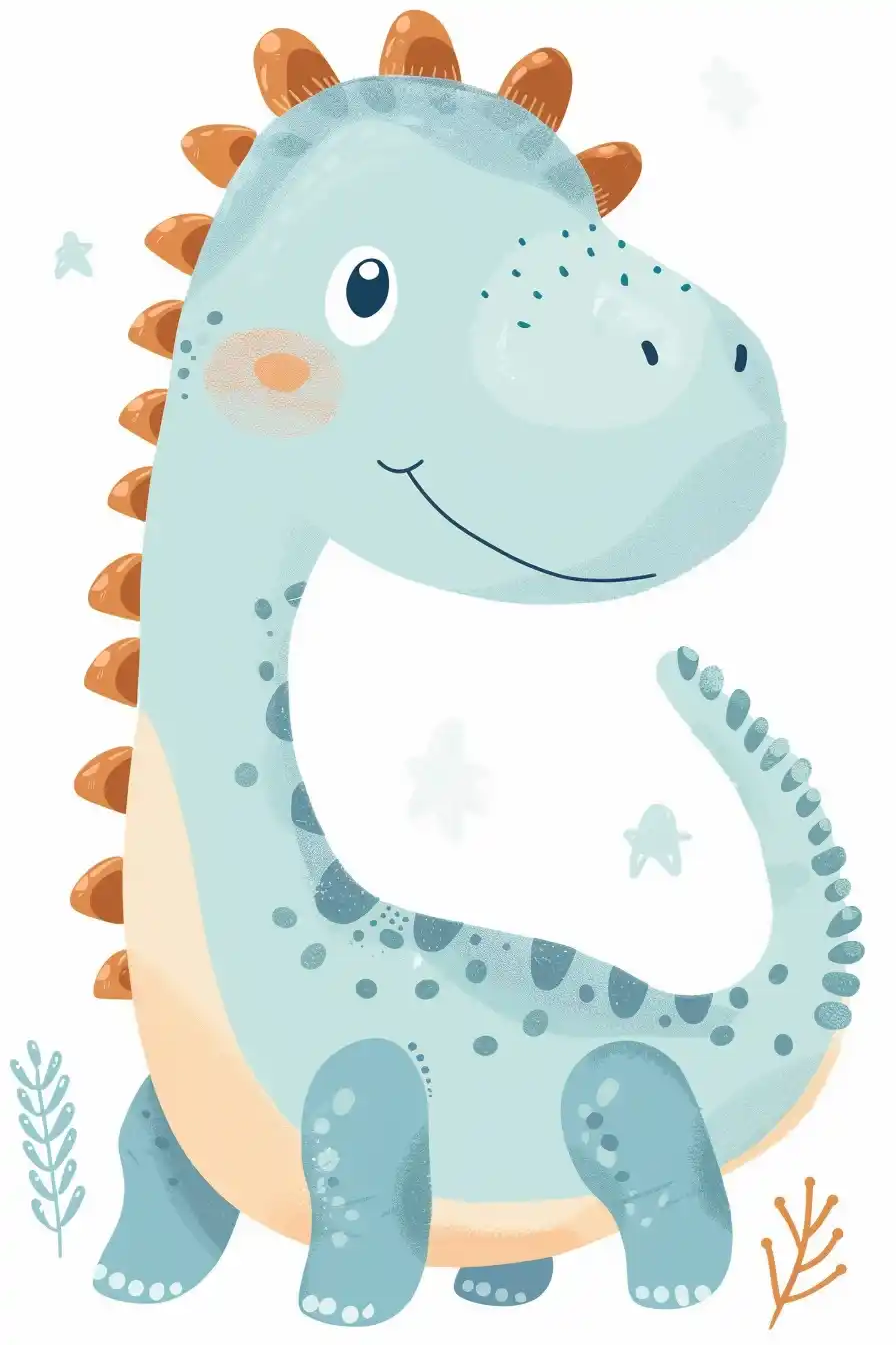 Raw Dino Head Illustration Midjourney提示词