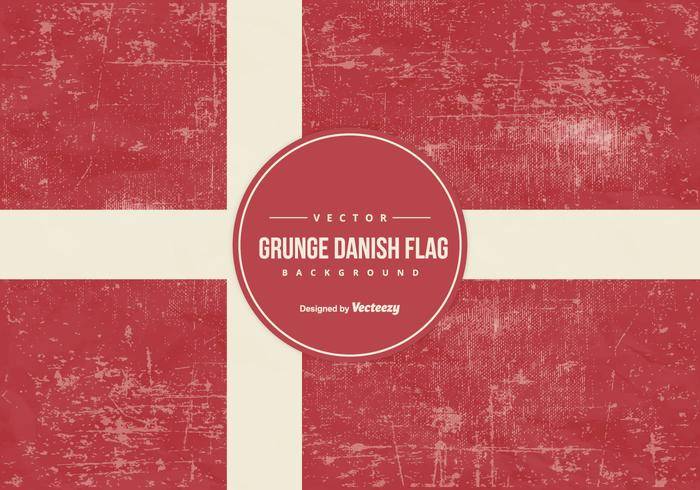 Grunge风格丹麦国旗