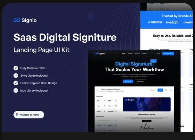 E-Signature - Landing Pages UI KIT