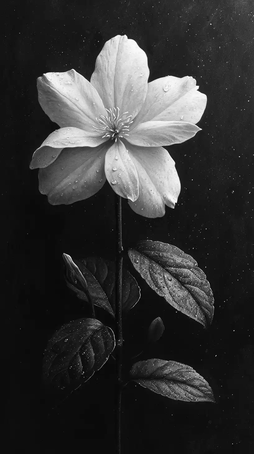 Charcoal Insomnia Bloom Midjourney提示词