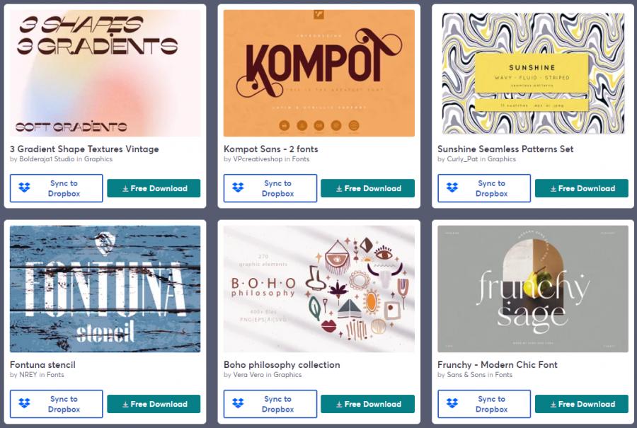 （2021年3月9日）CreativeMarket网站本周免费资源打包