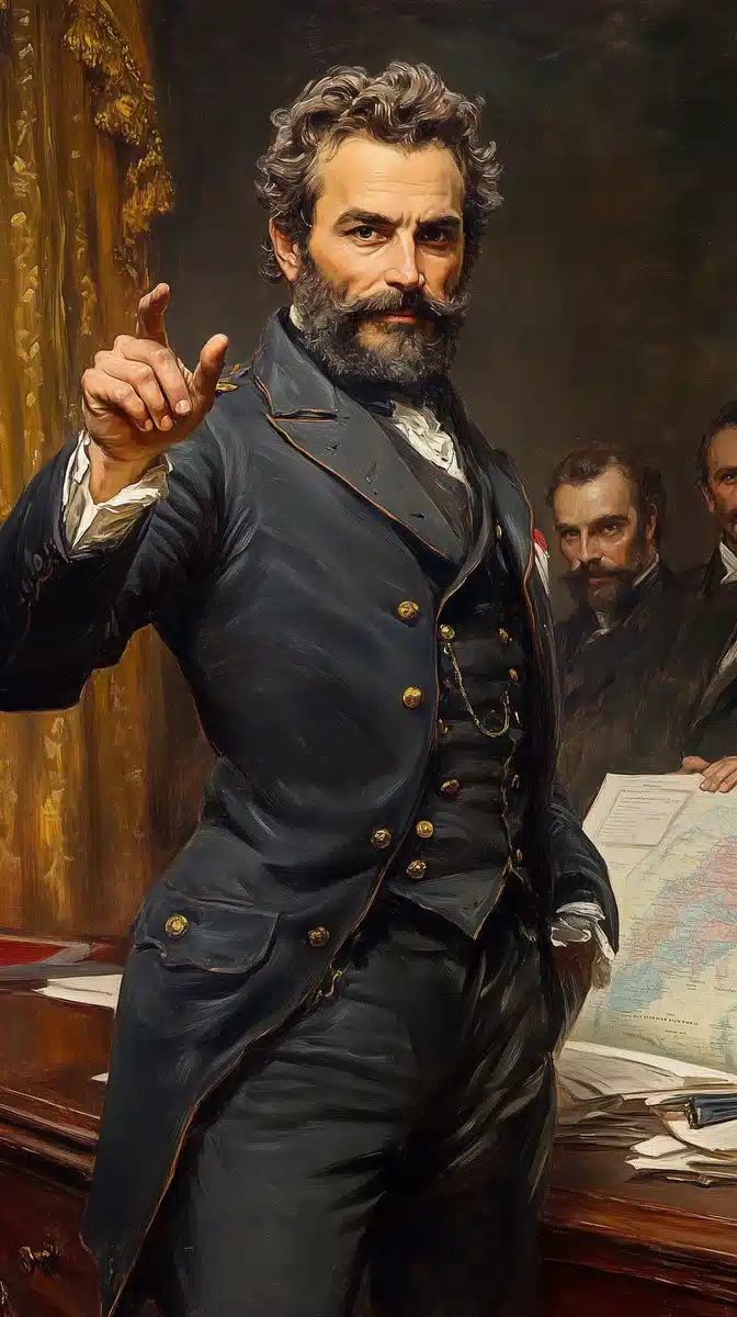 Diplomat Discussing Colonial Expansion Midjourney提示词