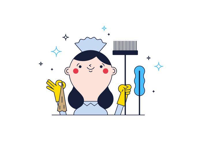 免费清洁夫人矢量