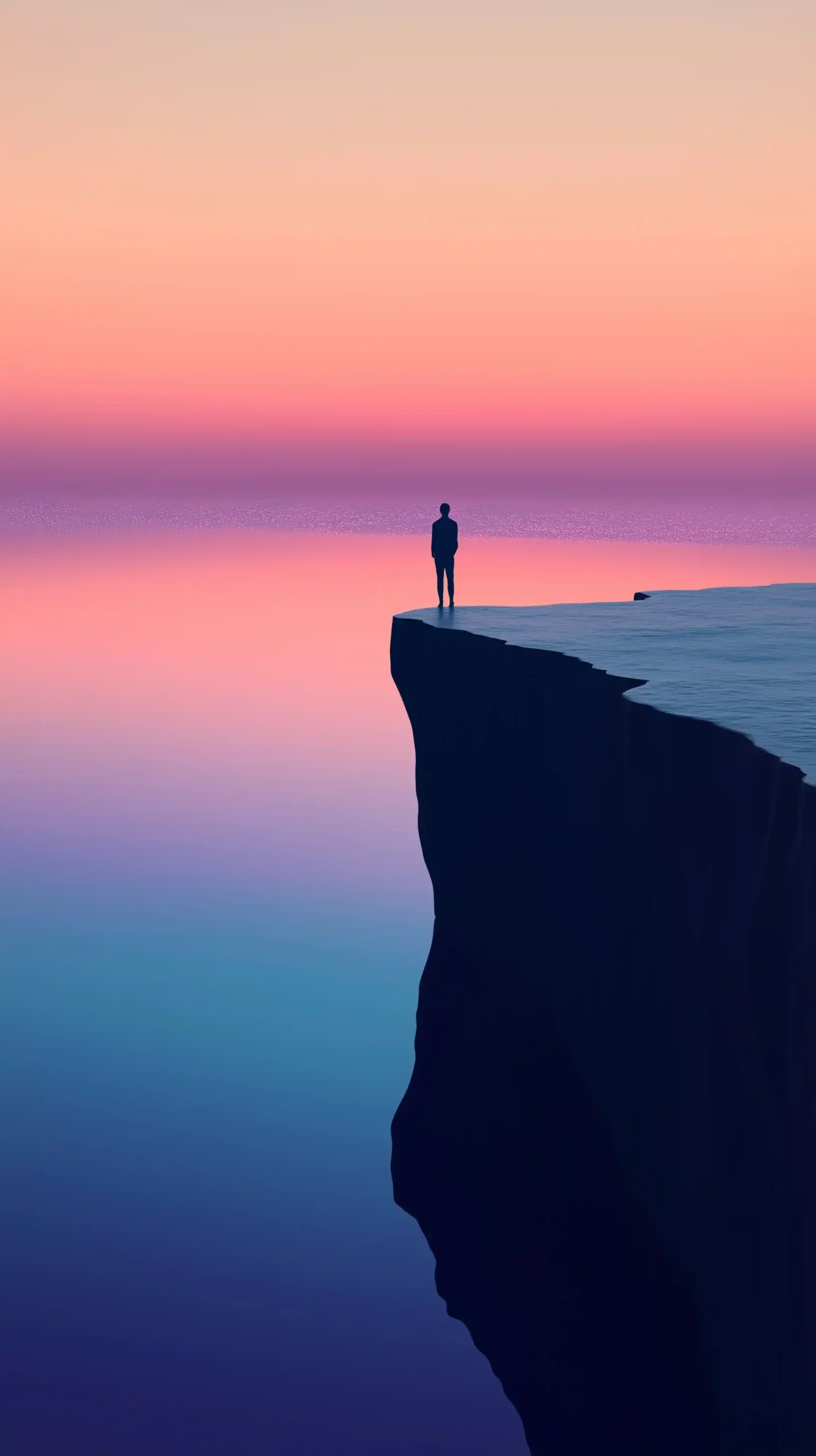Surreal Figure in Abstract Landscape Midjourney提示词