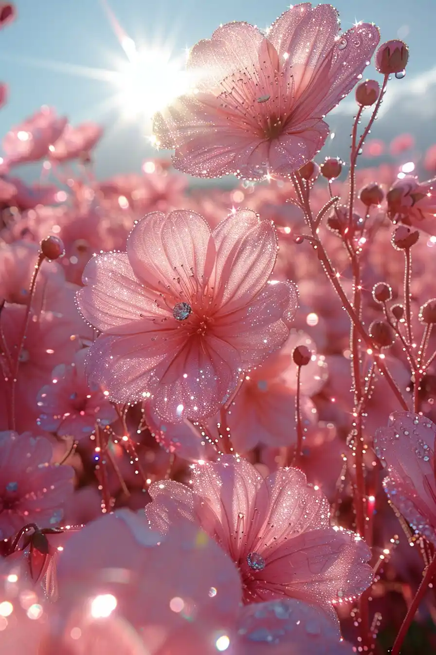 Diamond Botanical Sunrise Midjourney提示词