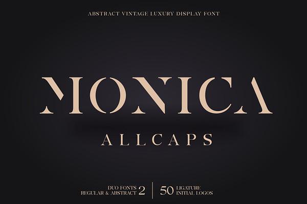 Monica Allcaps Font Duo