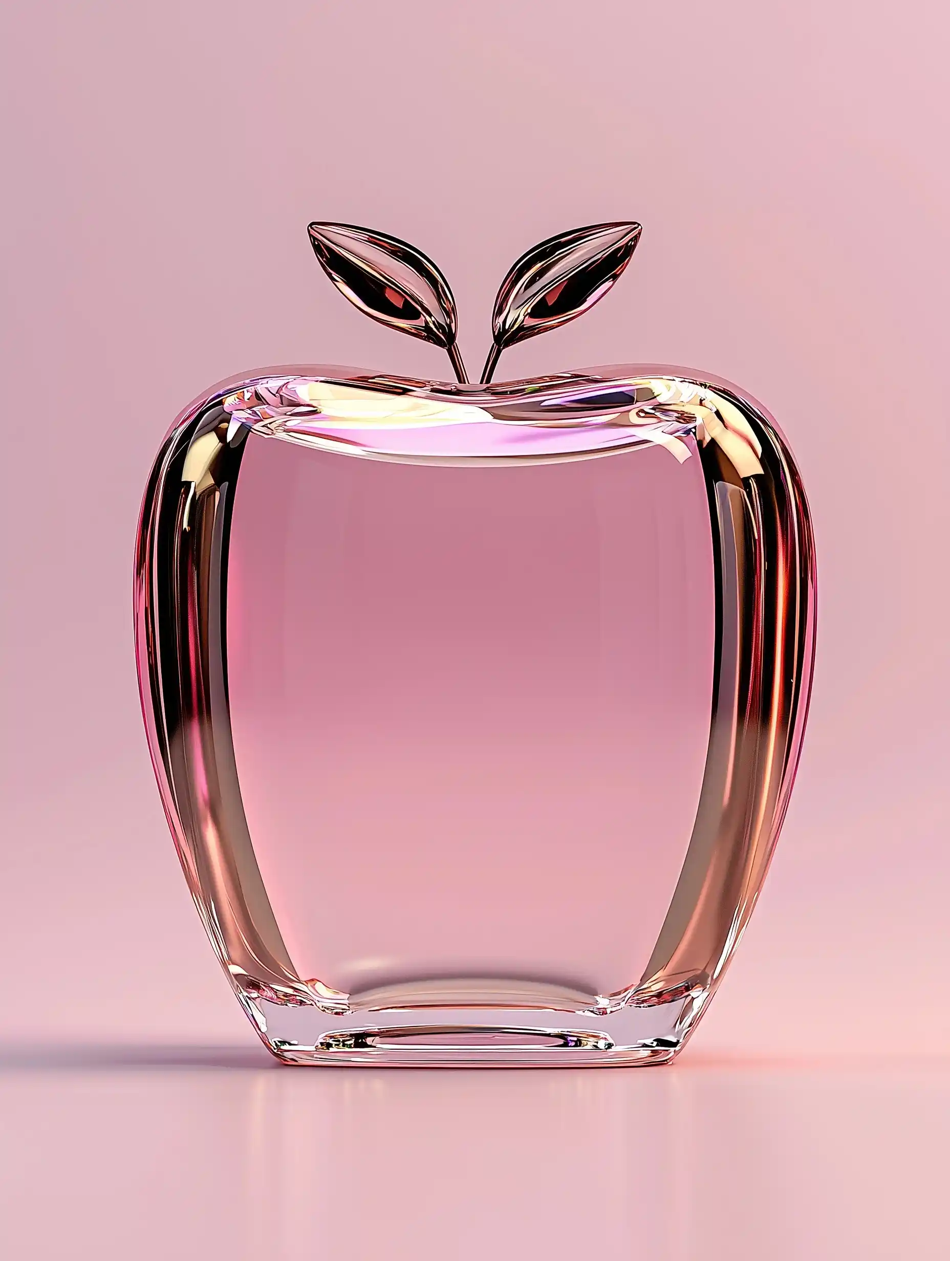 Illuminated Crystal Apple 3D Midjourney提示词