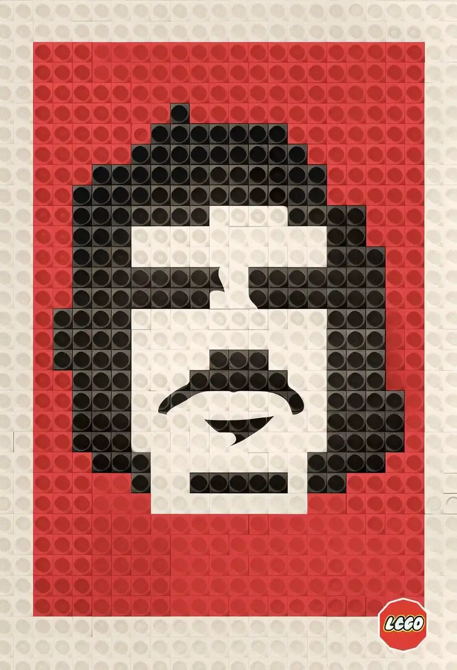 LEGO Che Guevara Portrait Midjourney提示词