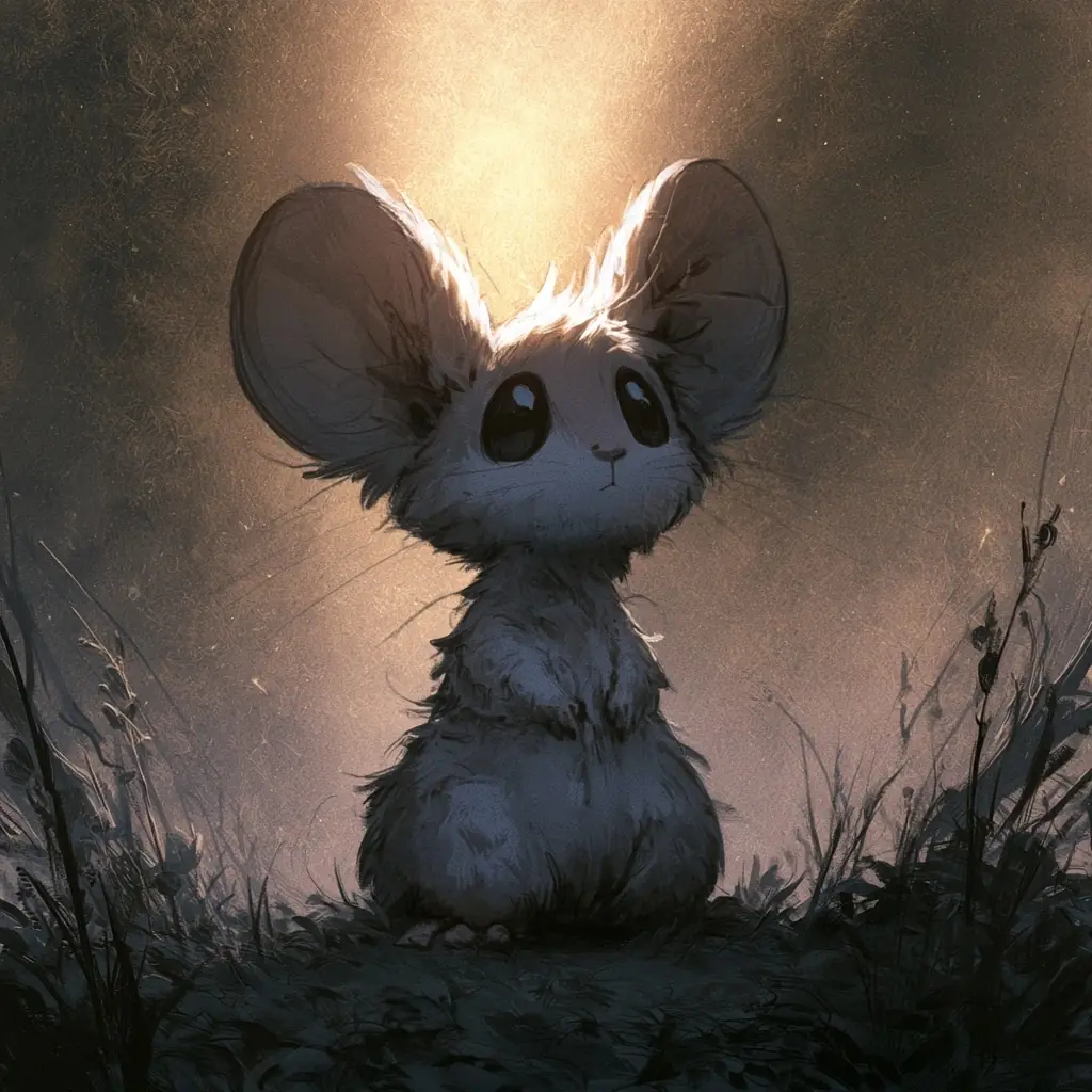 Manga Mouse Atmospheric Scene Midjourney提示词