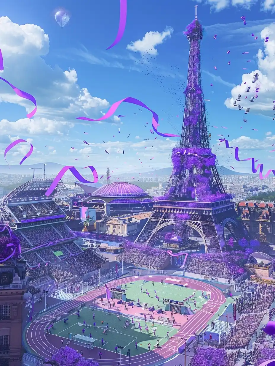 Anime Purple Olympics Midjourney 提示词生成效果