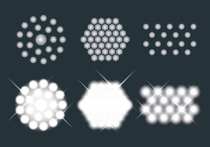 LED灯矢量图标