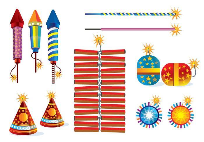 排灯节火饼干矢量